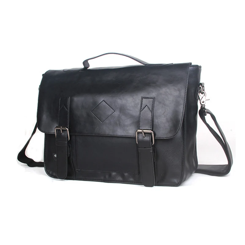 

2018 New Fashion Man Retro Casual PU Leather Crossbody Bag Large Capacity Waterproof Messenger Bag BS88