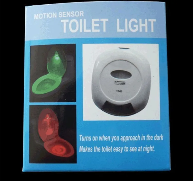 5 шт. ABS светодиодный датчик движения Активированный Туалет Свет Ванная Комната Унитаз лампа 2AA батарейный ночник