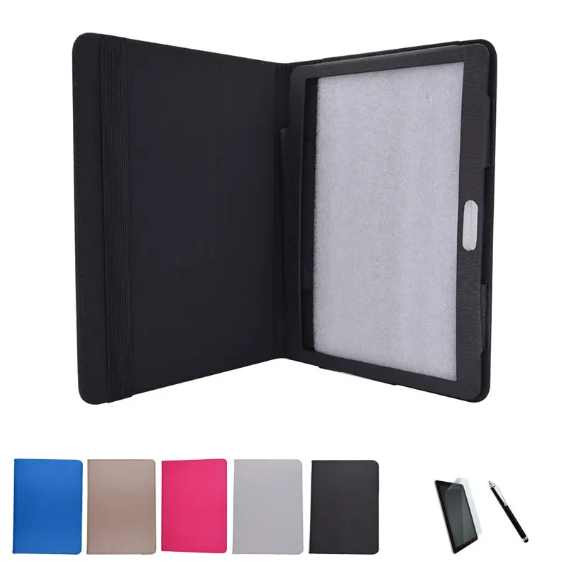 

PU Leather Case Stand Cover for Irbis TZ195 10.1" Tablet PC + Screen Protective Film + Stylus Pen