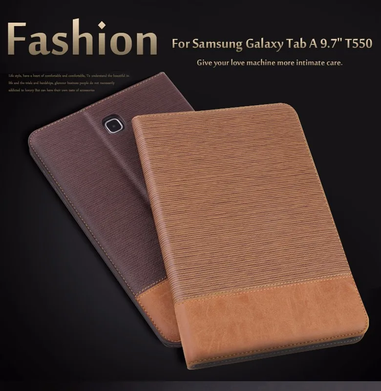 Деловой кожаный чехол для samsung Galaxy Tab A 9," T550 T555 P550 P555, чехол-подставка для планшета с отделением для карт