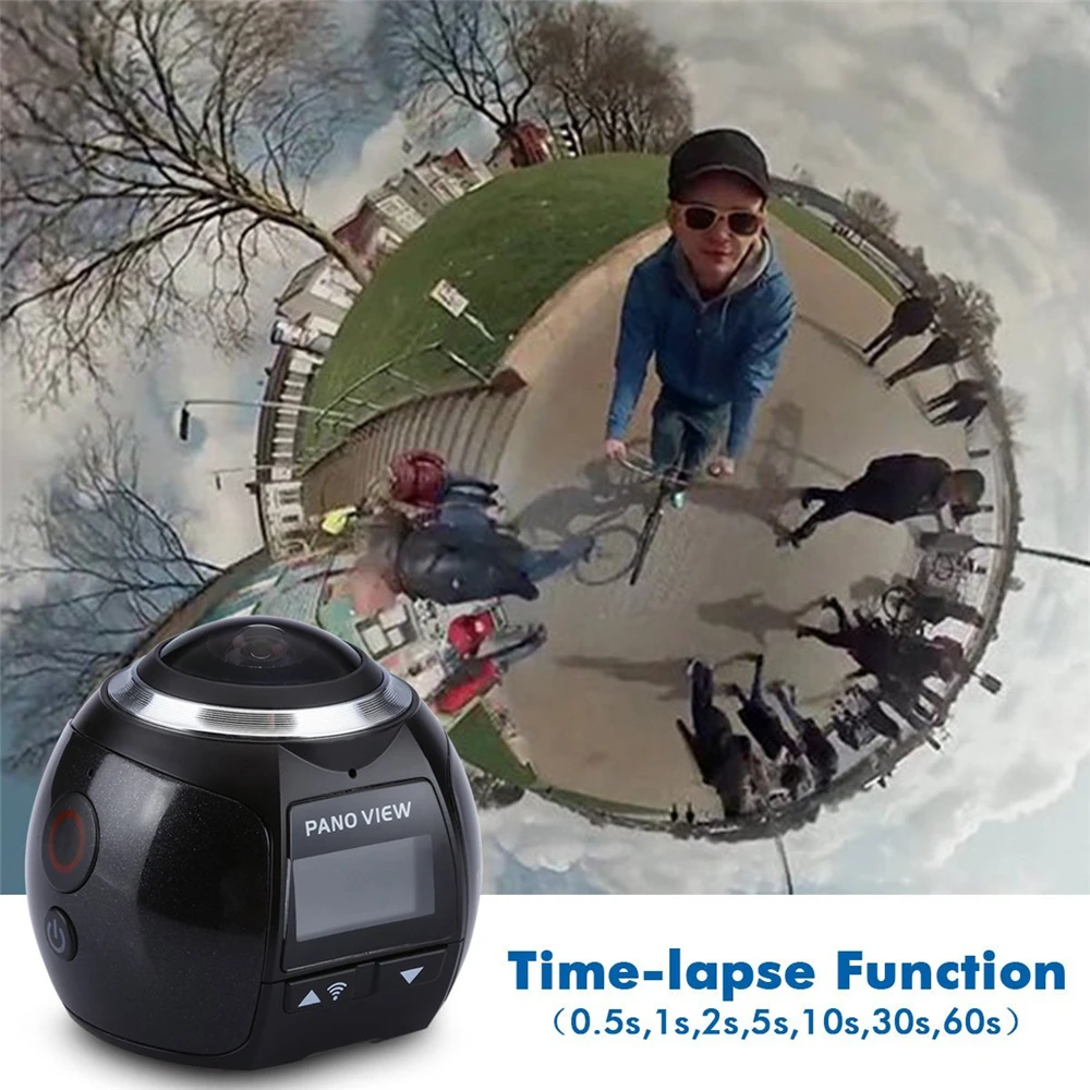 YIXIANG HD 360 ультра мини панорамная камера Wi Fi 16MP 3D водонепроницаемая Спортивная для