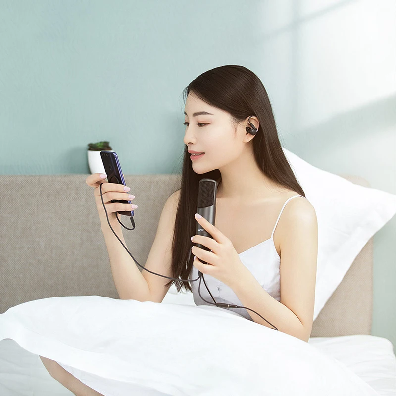 Умный беспроводной микрофон Xiaomi JUNLIN пение запись мониторинг конденсаторный для