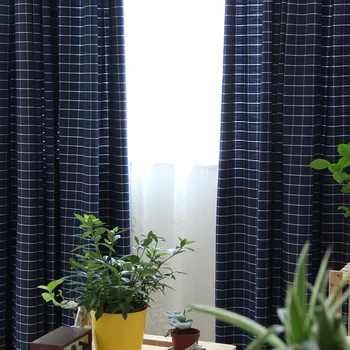 

Simple modern plaid shade curtains screens custom custom living room bedroom bay windows