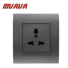 MVAVA мульти-функциональный 5 Pins стенная розетка электрические электропроводка Мощность выход 13A 110~ 250 V огнеупорный ПК Панель