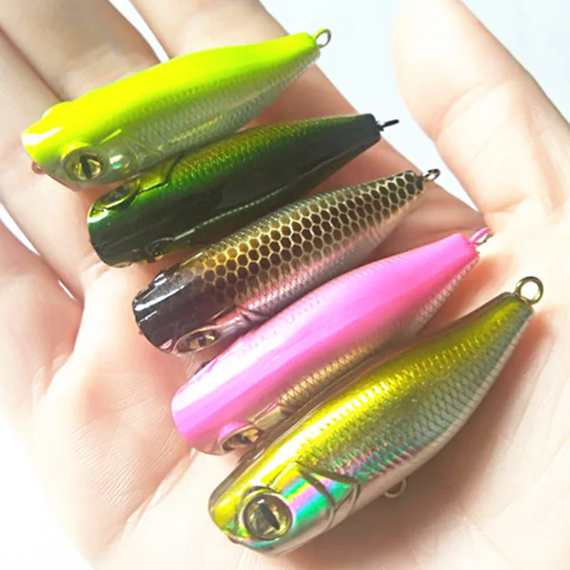 Pesca da Carpa Isca de Pesca Bammax 2.3g 4.4 Centímetros Mini Popper Crankbait Hard Bait Wobblers Flutuantes 3d Olhos Enfrentar Acessórios Pesca 8 Esporte e Lazer