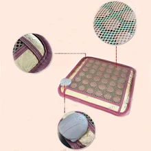 Free Shipping for Jade Cushion Electric Heating Far Infrared Pads Jade Physical Therapy Mats Yoga Heated Mats 45*45CM