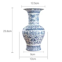 No Glazed Blue and White Porcelain Vases Interlocking Lotus Design Flower Ceramic Vase Home Decoration Jingdezhen Flower Vases - Image 6