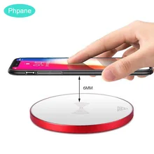 Ультра тонкое портативное беспроводное зарядное устройство для Xiaomi Mi9 Mix samsung Galaxy S9 S8 Plus Note 8 9 Qi Индукционная зарядка