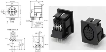 

S terminal DS-13-04A S-video Video socket DS DC female socket 13PIN New and original