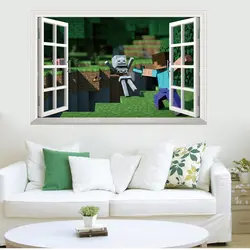 Горячие стены Бумага мультфильм Наклейки на стену для детской комнаты пропуск Домашний Декор Классическая vinly 3D Наклейки на стену диван