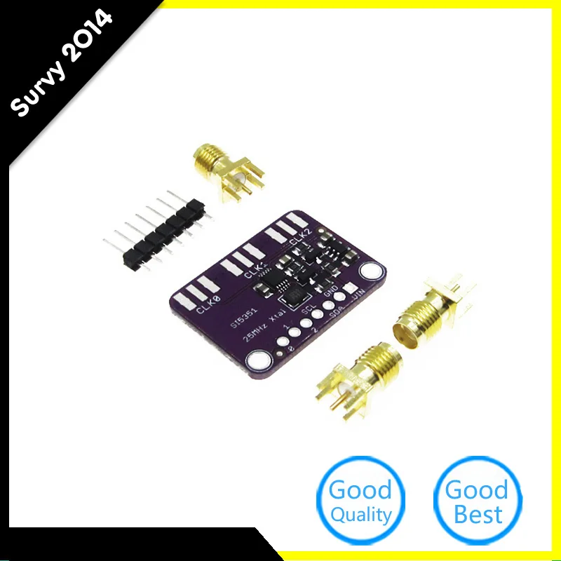 

Si5351A I2C 25MHZ Clock Generator Breakout Board 8KHz to 160MHz for Arduino