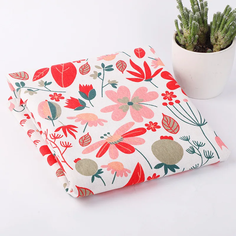 

50X150CMPrinted cotton and linen cloth simple fragmented cloth Nordic ins lattice curtain sofa Linen Tablecloth manual DIY cloth