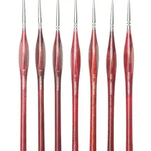 MEEDEN профессиональная соболиная кисть для окрашивания волос набор-7 миниатюрных художественных кистей для рисования гуашь масляная краска принадлежности художественные Кисти