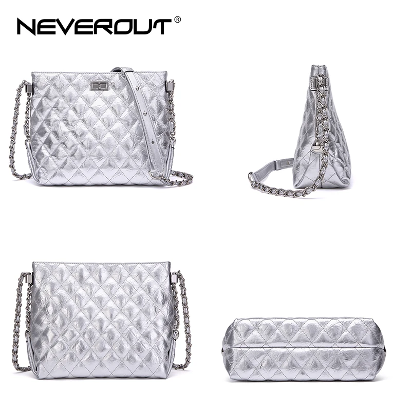Классическая сумка хобо NEVEROUT 2 размера модная через плечо из спилка высокого