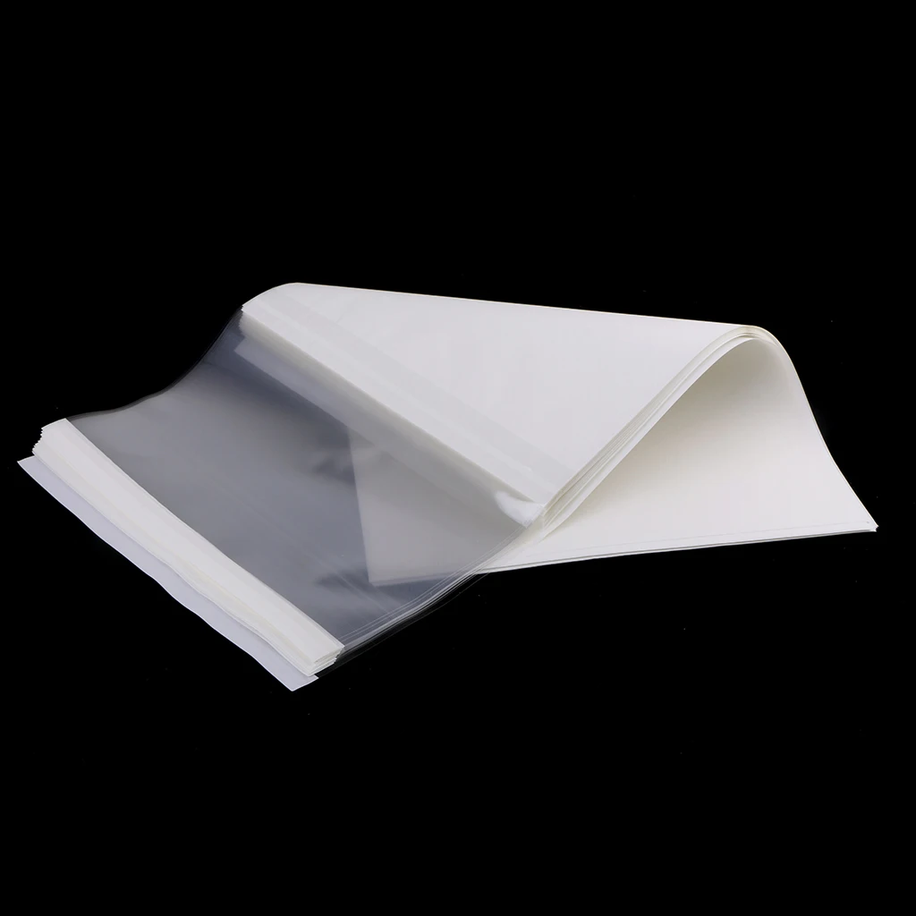 20pcs 58x30cm Rose Single Flower Bag Bouquet Wrapping Paper Plastic Paper Bags Boxes Cases For Flowers Gifts Packaging