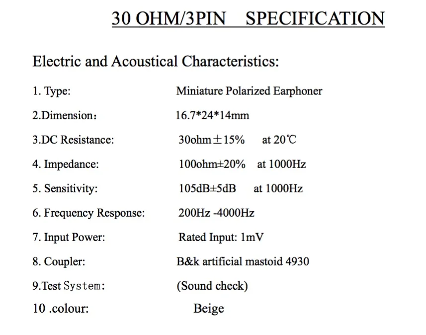 3-Pin Bone Conductor TD