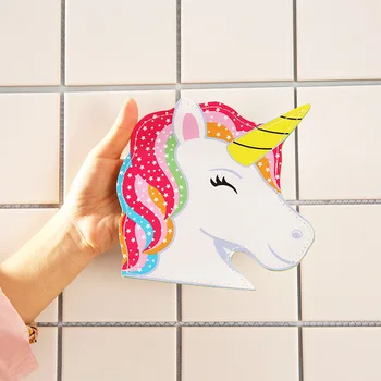 

10pcs/lot Dreamy Unicorn Pony Zipper Coin PU Wallet Purse Storage Case Key Chain Ring Girl Birthday Gifts Party Favor Goodie