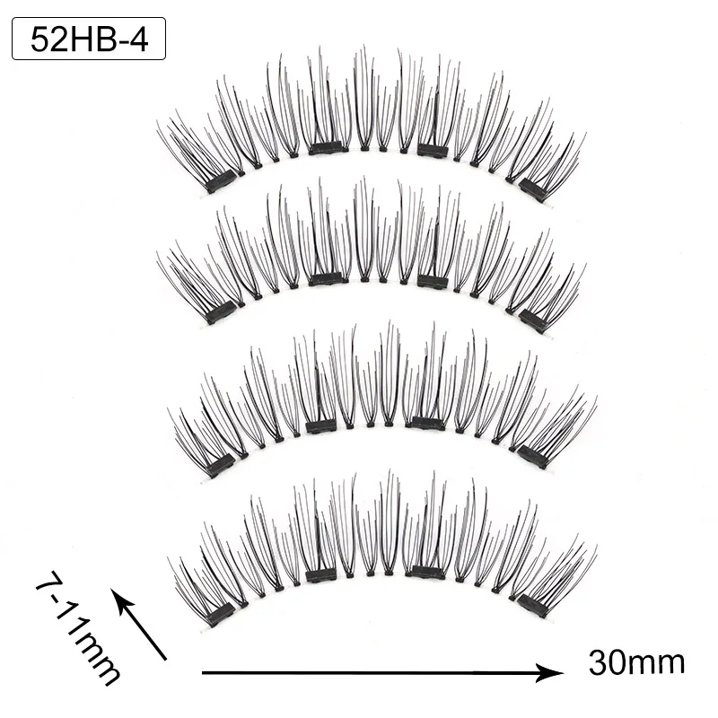 4 магнитные накладные ресницы натуральные накладные ресницы на магнитах многоразовые 3D Магнитные Накладные ресницы макияж 52HB-4