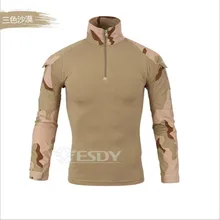 Американская армия рубашка с длинными рукавами боевой удар Защитная Военная Униформа камуфляжная форма для страйкбола боевой-проверенный рубашки быстрого штурма