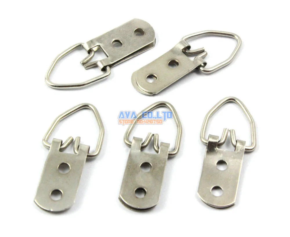 100 Pieces Silver Photo Frame Hook Hanging Photo Frame Hanger 37x10mm