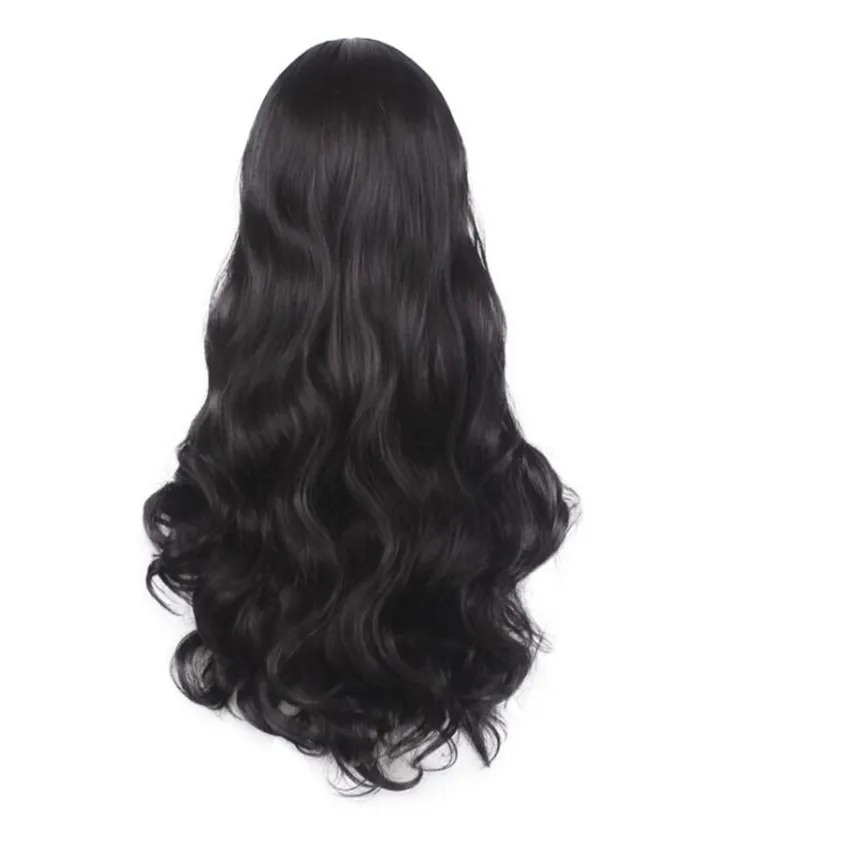 DC фильм чудо-женщина косплей реквизит парик парики черные длинные вьющиеся волосы