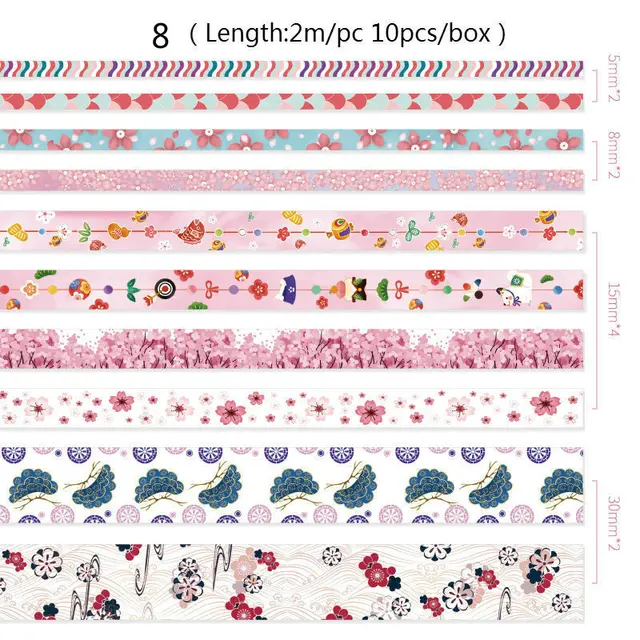 Mr Paper 26 Designs 10pcs/box Cute Cartoon Animals Washi Tapes Scrapbooking DIY Deco Creative Japanese Kawaii Masking Tapes 8