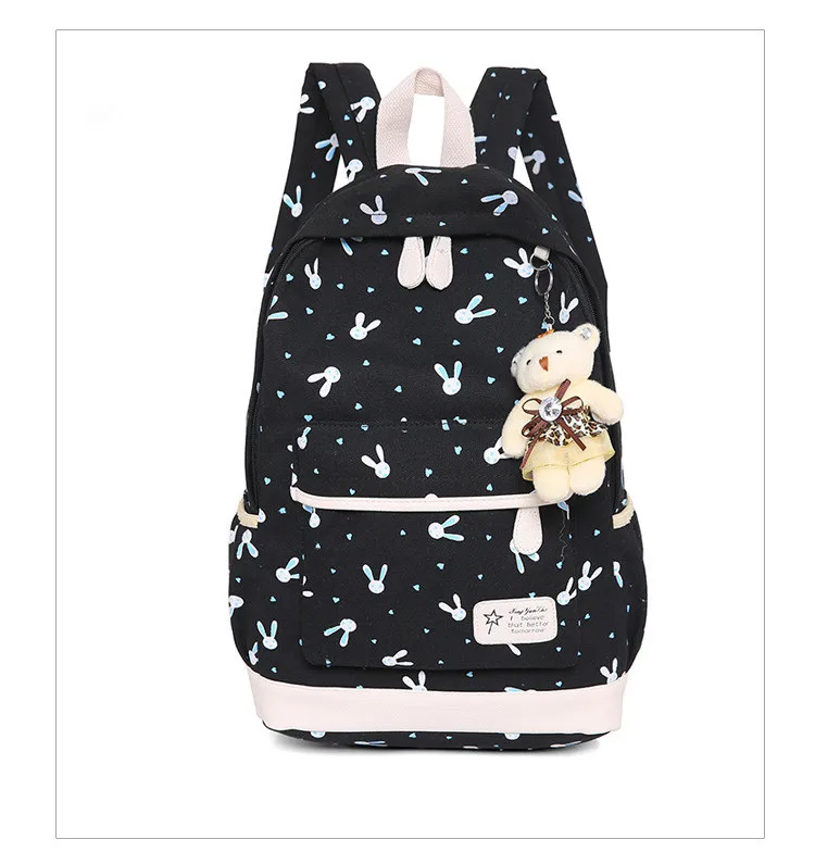 3 шт./компл. печати школьные ранцы Для женщин рюкзак школьный модная детская одежда милые рюкзаки для детей для школы Mochila