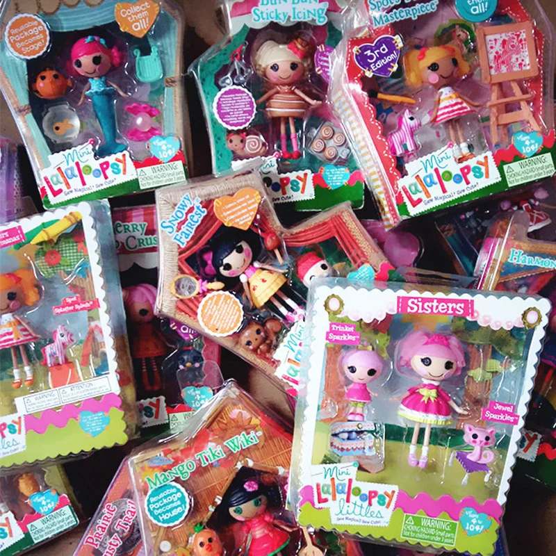 2 коробки/лот 8 см Мини Lalaloopsy кукла с маленькими аксессуарами набор девочек куклы фигурки играть дом игрушки подарки с оригинальной коробкой