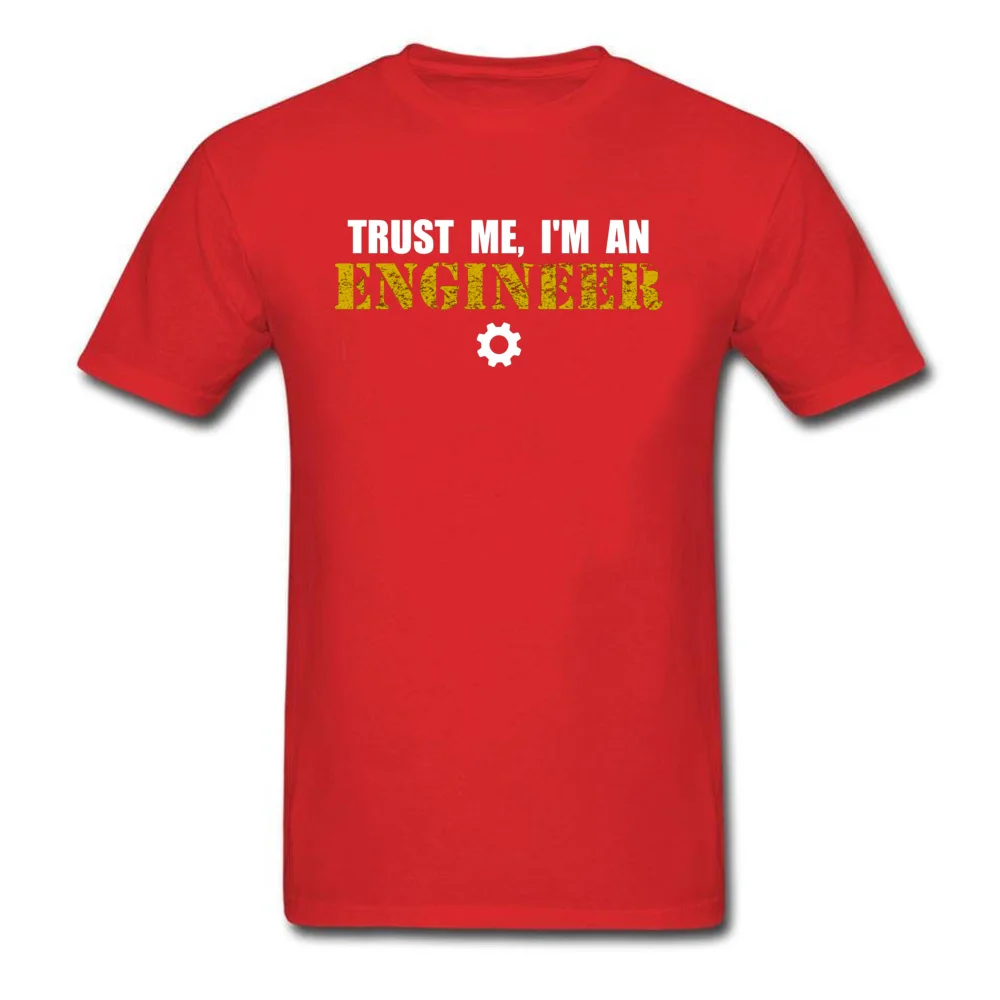 Cheap Mens T Shirt 80Trust-me-I-am-an-Engineer Leisure Tops Tees Father Day 100% Cotton Round Collar Tops T Shirt Short Sleeve 80Trust-me-I-am-an-Engineer red