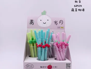 

new creative Vegetables Gel Pen Ink Pen Gift School prize Office writing Supply kawaii student Stationery black Neutral pen 40pc