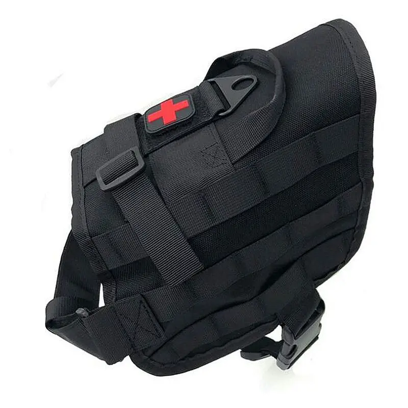 

2019 Tactical Molle Dog Vest Outdoor Patrol Military Pet Dog Clothes Harness 1000D Nylon Water-Resistant Air Mesh Service Dog