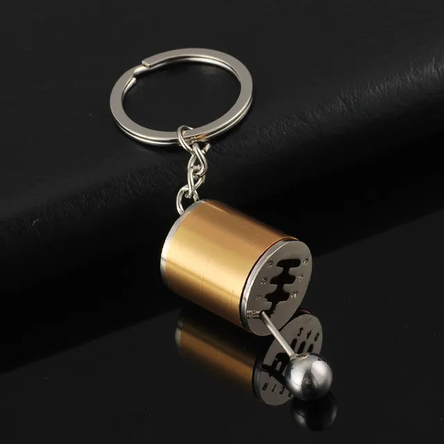 Creative Six Speed Manual Shift Gear Keychain Gear Metal Key Rinf Car