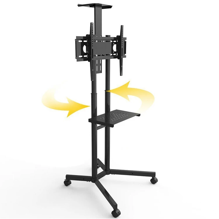 عربة ل lcd led البلازما المسطحة التلفزيون العالمي حامل جبل مع الرف و منحني شاشات المحمول و adjustble لمدة 32 إلى 65 عربة ل lcd led البلازما المسطحة التلفزيون العالمي حامل جبل مع الرف و منحني شاشات المحمول و adjustble لمدة 32 إلى 65