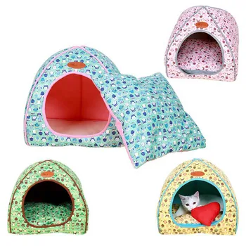 Soft Winter Warm Dog House With Removable Cover Dog Beds Mat Foldable Confortable Pet Dog House For Small Dog Cat