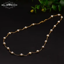XlentAg, дизайн, натуральное пресноводное жемчужное ожерелье ручной работы для женщин, для свадьбы, помолвки, хорошее ювелирное изделие GN0086