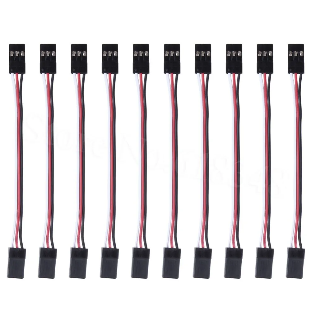 10pcs 10cm Servo Extension Lead Wire Cable Male To Male 100mm for KK