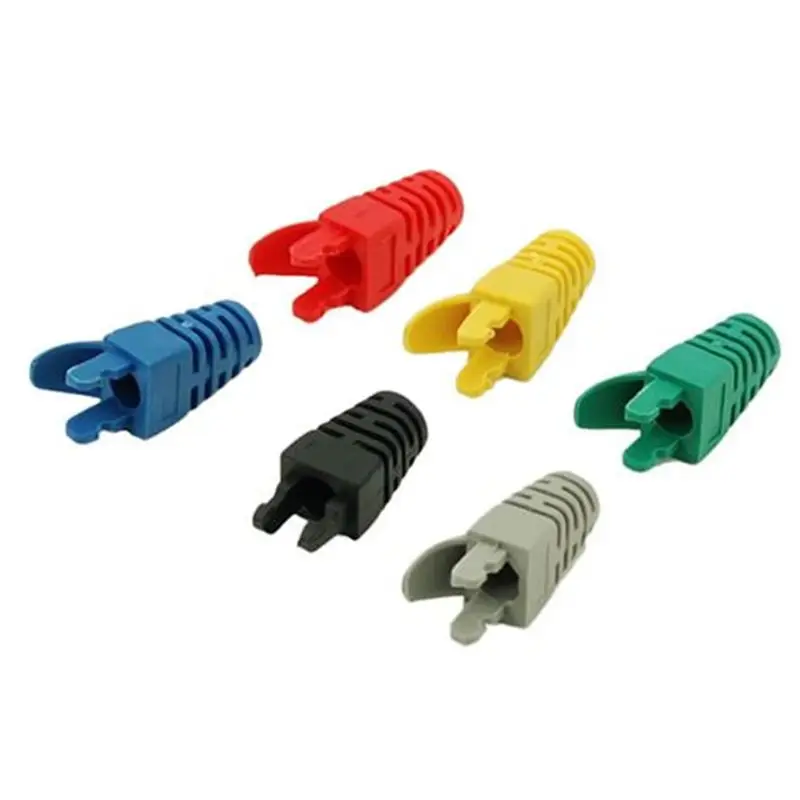 2021 Новый 10 шт. сетевой RJ45 концов кабеля Разъем Крышка сапоги Кепки Cat5 Cat6