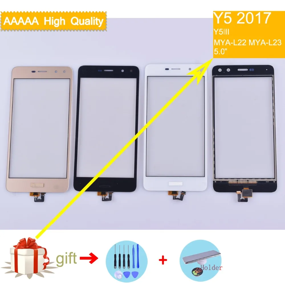 Для huawei Y5 Y5III MYA-L22 MYA-L23 сенсорный экран Сенсорная панель сенсор дигитайзер Переднее стекло Внешний объектив сенсорный экран без ЖК-дисплея