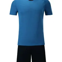 Мужской короткий рукав /19color Размер отслеживание фиолетовый наборы Джерси взрослый футбол Футбольная форма Небесно-Голубой вентиляции футбол Джерси