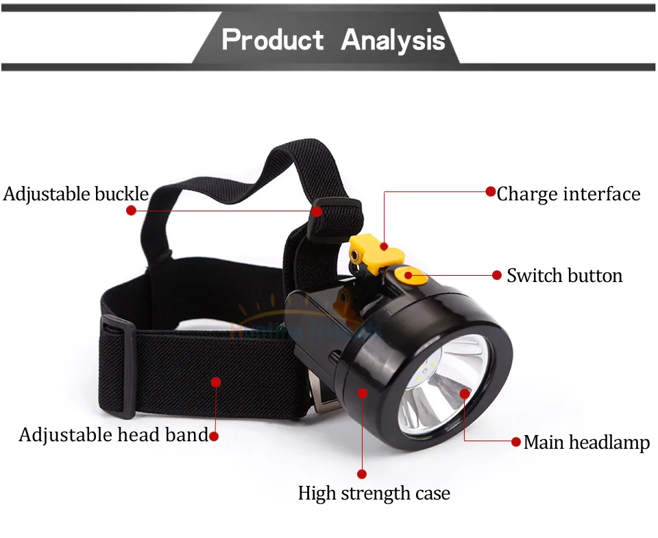 12 шт./лот Перезаряжаемые головной убор шахтера Light 1 + 6 светодиодный налобный фонарь, шахтерский Водонепроницаемый Шахтерская лампа взрыв