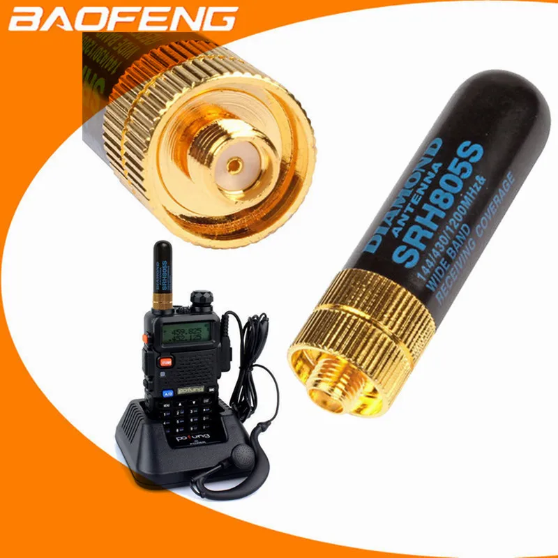 

2pcs 805S VHF UHF Antenna SMA-F Short Antenna For Kenwood Baofeng UV-5R BF-888S H777 RT-5R UV-82 For Puxing