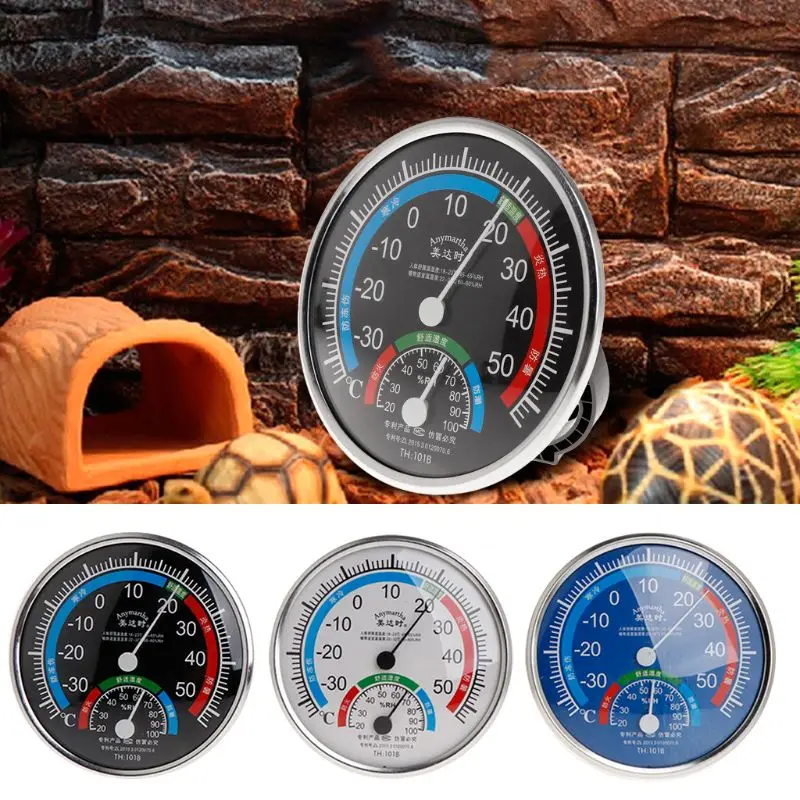 

Reptile Hygrometer Thermometer Multi Functional Hanging Indoor Breeding Box Temperature Humidity Dial Plate Meter