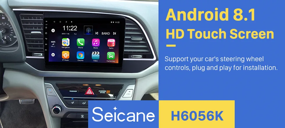 Flash Deal Seicane 9 Inch 2Din Android 8.1 Car Radio Audio GPS Navi Stereo Bluetooth Multimedia Player Head Unit For 2016 Hyundai Elantra 0