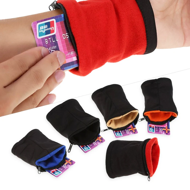 

Multifunctional Outdoor Solid Convenient Running Cycling Wrist Band Wallet Safe Storage Wallets Zipper Ankle Wrap Sport Strap