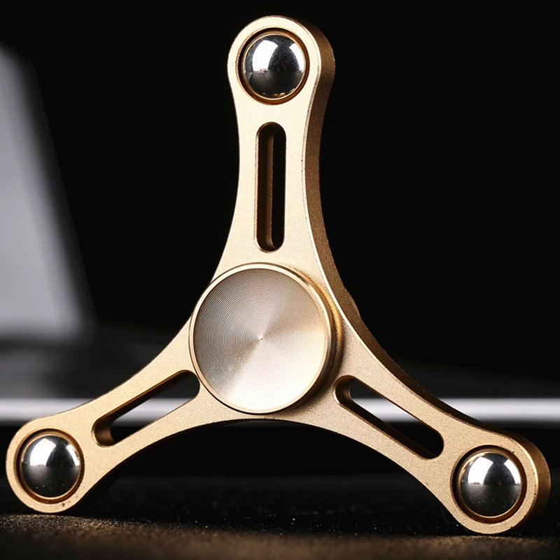 Tri-Spinner забавные фиджет-Спиннеры игрушка для детей и взрослых Непоседа Спиннер металлический EDC руки Спиннер для аутизма и СДВГ антистресс головоломка игрушка B0127