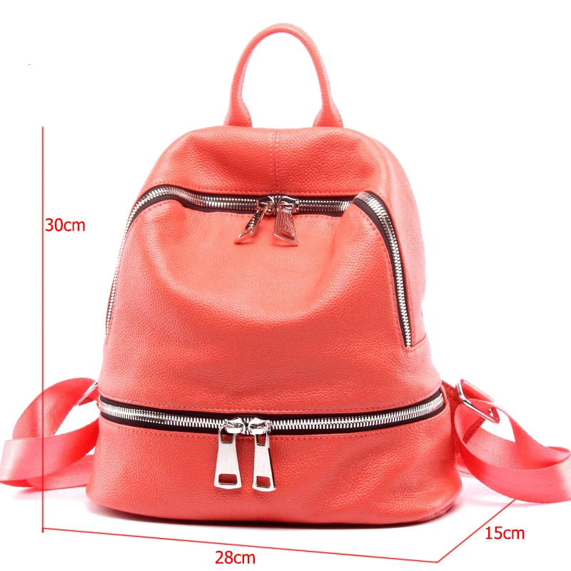 

2019 Women Backpack 100% Genuine Leather Female Big Travel Bag Schoolbag Large Capacity Laptop Real Leather Knapsack