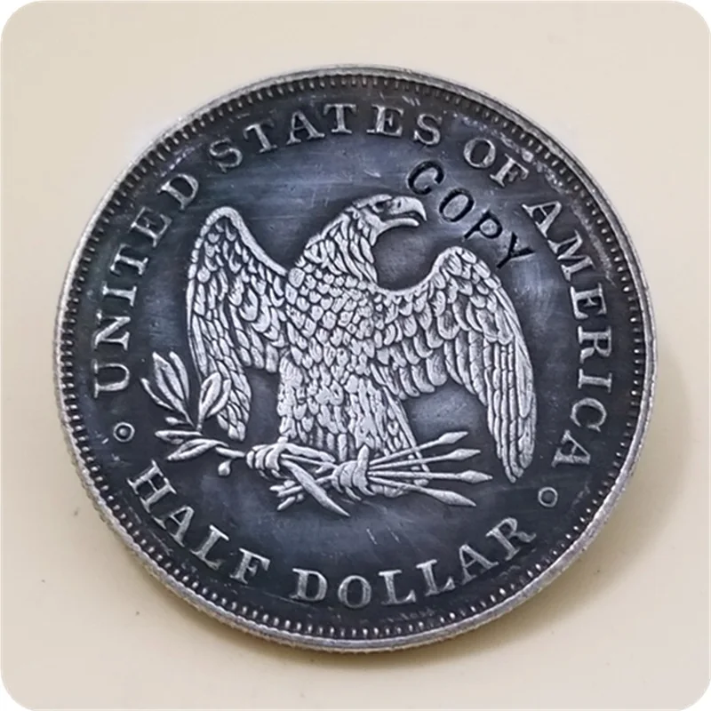 Копия реплики США 1838 P50C Liberty Facing Left Half Dollar Patterns имитация монеты - Цвет: 1838 Type 1