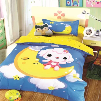 

Fox Cartoon Children Bedding Sets Full Size Duvet Cover Sheet Pillow Case Bed Linen Set 100%cotton Kid Bedroom Decoration Bear