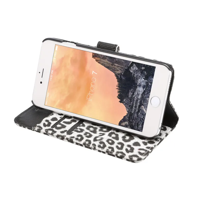 leather phone cases Filp Leather Case For iPhone 11 Pro Max Leopard Wallet Credit Card Slots Case for iPhone X XS Max 8 Plus 7 6s Plus 5 5S SE Case otterbox commuter