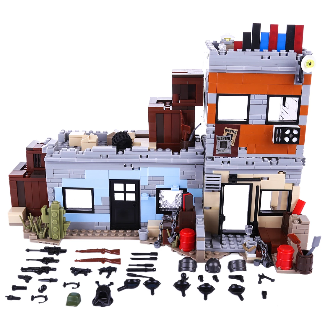 

912Pcs Military Game Scene DIY Small Particle Assembly Building Block Toy Kit